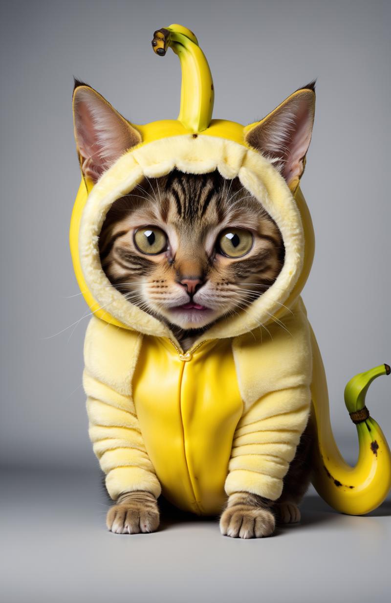 5070936-258421955-🐱 😆Crying Cat,😭 , A kitten wearing a banana suit that may be too big or too small to add an element of silliness to it, And the.png